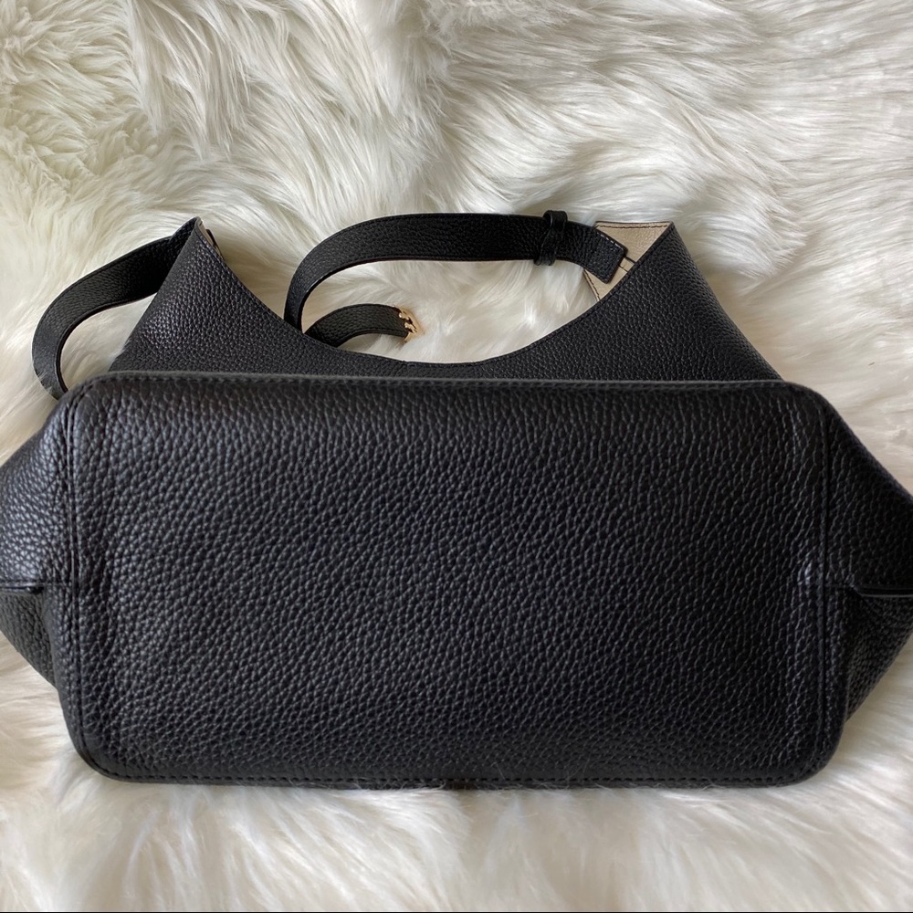 Tory Burch Black Pebbled Shoulder Bag - Picture 8 of 8